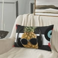 thumbnail image 5 of Naloa Pineapple With Black Glasses Pillowcase, Throw Pillowcase, Wrinkle-Free, Stain-Resistant with Hidden Zipper for Bedroom Sofa-20"x30", 5 of 6