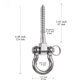 thumbnail image 1 of 2 piezas de 900 kg de capacidad 304 gancho de techo de acero inoxidable, suspensión para silla colgante, lámpara colgante, hamaca, saco de boxeo, entrenador de cabestrillo, 1 of 2
