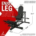 Syedee Compact Leg Sled Machine, Leg Press Machine Capacity 900lbs, Hack Squat Machine Combo