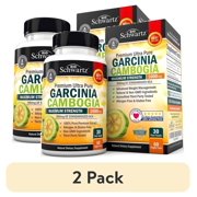 (2 pack) BioSchwartz Garcinia Cambogia Capsules 1600mg with 960mg HCA, Potassium & Calcium, Dietary Supplement, 60 Count