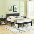 thumbnail image 2 of VECELO 3-piece Bedroom Set Include Queen Bed Frame with 2 Nightstands, Black, 2 of 8