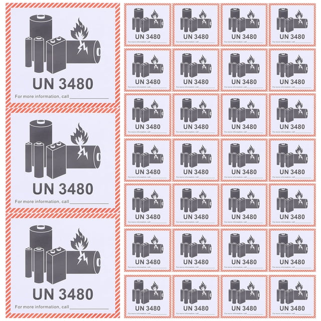 Minkissy Rectangle 4.72X4.32X0.04In Labels 100 Sheets for Hazardous Shipping Warnings