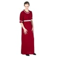 thumbnail image 5 of Sakkas Isabis Womens Casual Long Lace Modest Dress with Short Sleeves Stretchy - Red - X-Large, 5 of 5