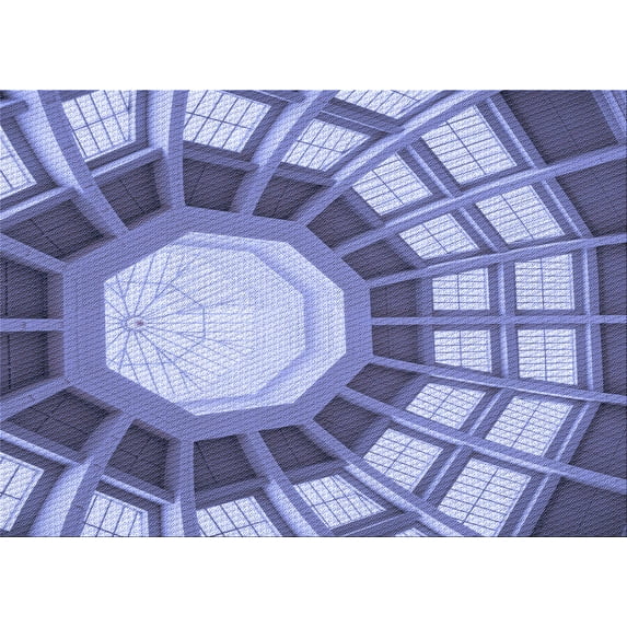 Ahgly Company Machine Washable Indoor Rectangle Transitional Deep Periwinkle Purple Area Rugs, 2' x 3'