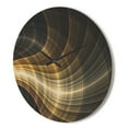 thumbnail image 3 of Designart 'Fractal Yellow Light Art ' Modern Wood Wall Clock, 3 of 5
