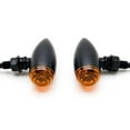 thumbnail image 3 of Krator Motorcycle 2 pcs Black Amber Turn Signals Lights Compatible with Harley Davidson Screamin Eagle, 3 of 6