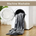 thumbnail image 5 of Towallmark Electric Heated Blanket Throw, 84" x 90" Super Cozy Soft Flannel Heated Throw with 4 Fast Heating Levels & 4 Hours Auto Off, Machine Washable, Home Office Use, Grey, 5 of 7