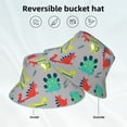 thumbnail image 5 of Daiia Cute Dinosaur Pattern Bucket Hat - Trendy Cotton Sun Hat for Beach, Golf, Fishing - Fun Outdoor Vacation Boonie for Men and Women, 5 of 9