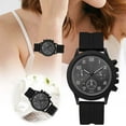 thumbnail image 1 of Men's Chronograph Watch Silicone Strap Fashionable Business Casual Timepiece with Precise Movement, 1 of 3