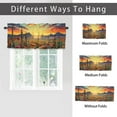 thumbnail image 6 of Cactus Printed Window Curtains Valances for Kitchen Western Sunset Desert Nature Landscape Rod Pocket Valances for Bedroom Living Room Dining Room 54 by 18 in, 1 Panel, 6 of 6