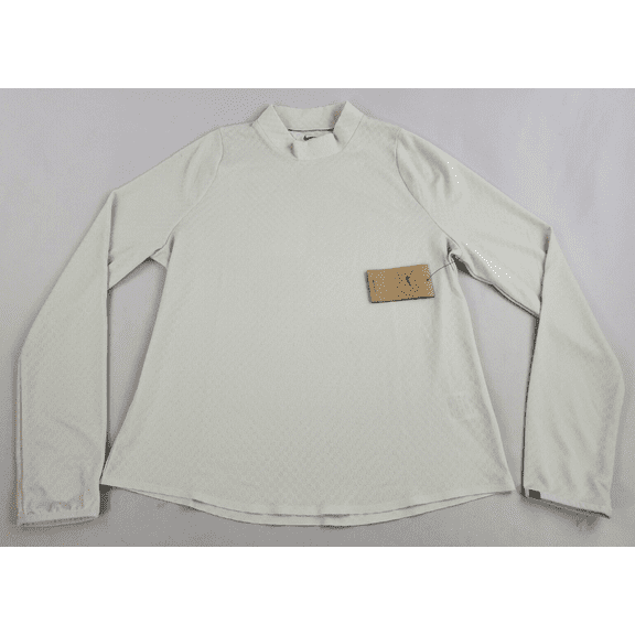 new Nike Golf women shirt sweatshirt DH1979-025 DRIFIT off white polyester L $85