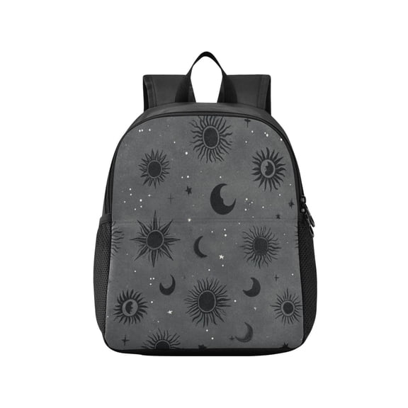 Toddler Backpack Grey Astrology Celestial Art Waterproof Lightweight Backpack Casual Mini Daypack for Daycare & Travel