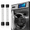 Black / 2-Pack, variant on 2 Pack Washer Door Prop for Front Load Washer, Magnetic Washer Door Holder with Flexible Spring and Adhesive Metal Discs, Keeps Washer Door Open to Prevent Odors