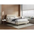 thumbnail image 6 of Pemberly Row Wood and Fabric Upholstered Queen Platform Bed in Beige, 6 of 6