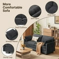 thumbnail image 6 of Loveseat Sofa, Lofka 74.8" Cloud Couch for Living Room with Deep Seat, Corduroy for Small Space, Dark Gray, 6 of 9