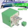 thumbnail image 2 of 12v 35a 5 Pins Cooling Radiator Fan Relay Green 6547tx For 206 207 306 307 406 407 807, 2 of 5