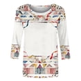 thumbnail image 6 of Craaazy Women's Carnival Trendy Shirts Crewneck 3/4 Sleeve Colorful Mardi Gras Tops Gifts, 6 of 8