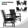 thumbnail image 6 of Patiojoy Patio Double Rocking Chair Outdoor 2-Seat Swing Glider Chair W/ Center Table & Umbrella Hole Black, 6 of 10