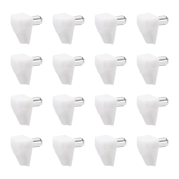Unique Bargains 50Pcs Plastic Shelf Support Pegs,5mm Furniture Shelf Clips,Shelf Steel Pin Peg,for Kitchen Furniture Book Shelves ,White