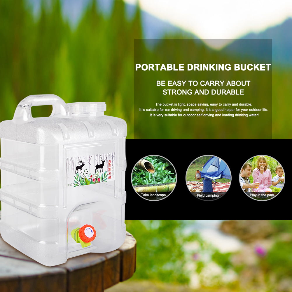 Gencokok Camping Water Container with Spigot, 2.6 Gallon Water Jug, Large  Water Storage Containers, Truly Portable Water Tank, BPA Free Emergency Can