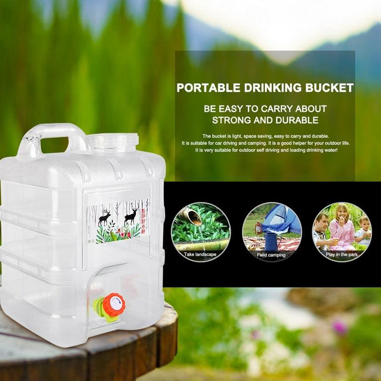 HiGropcore 1.6 Gallon (6L) Water Container with Spigot - Portable Camping  Water Tank BPA Free Water Jug - Emergency Water Storage for Camp Outdoor