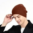 thumbnail image 2 of Gorro de lana de invierno para hombre y mujer, gorro de pompón de calavera elástico suelto, gorro de dormir grueso, suave y cálido, gorro de esquí forrado con casco., 2 of 6