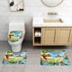 thumbnail image 2 of Gigantosaurus Juego de 3 alfombras de baño de coral fleece: tapete de baño + alfombra de inodoro en forma de U + funda de tapa de inodoro en forma de O, 2 of 6