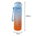 thumbnail image 3 of Termos para agua de plástico con marcador de tiempo Taza de bebida a prueba de fugas deportiva (Azul), 3 of 4