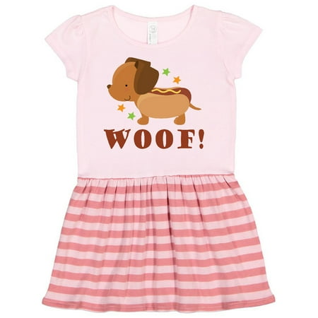 

Inktastic Dachshund Hot Dog Funny Gift Toddler Girl Dress