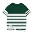 thumbnail image 5 of HBYJLZYG Striped T-Shirt For Kids, Summer Children Round Neck Casual Short Sleeve Funny Shirts 3-14 Years, 5 of 5