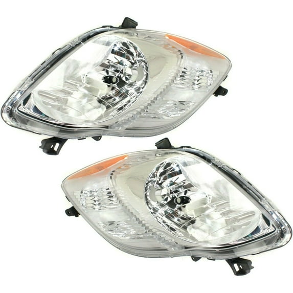 Headlight Set For 09-11 Yaris Hatchback Hatchback Driver and Passenger Side
