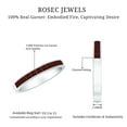 thumbnail image 6 of Rosec Jewels Mens 1/2 CT Princess Cut Garnet Half Eternity Ring, Minimal Garnet Semi Eternity Ring, Channel Set Garnet Ring, Garnet Stackable Ring, 18K Yellow Gold, US 8.50, 6 of 7