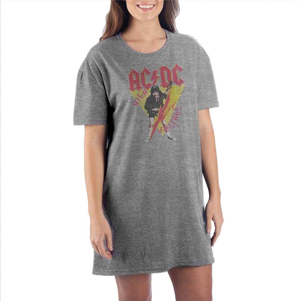 ACDC Rock Band Logo Juniors Grey 