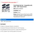 thumbnail image 2 of Front Brake Pad Set - Compatible with 2005 - 2007 Toyota Avalon 2006, 2 of 2