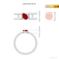 thumbnail image 4 of ANGARA Natural Tilted Pear Ruby Solitaire Parallel Split Shank Ring in 14K White Gold for Women (Size-6x4mm) | July Birthstone, Birthday, Anniversary, Jewelry Gift for Women | Natural Ruby Ring, 4 of 9
