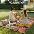 thumbnail image 4 of Vintage Hummingbirds Outdoor Rug for Patio/Deck/Porch, Non-Slip Large Area Rug 3 x 5 Ft, Spring Farmhouse Country Flowers Indoor Outdoor Rugs Washable Area Rugs, Reversible Camping Rug Carpet Runner, 4 of 8