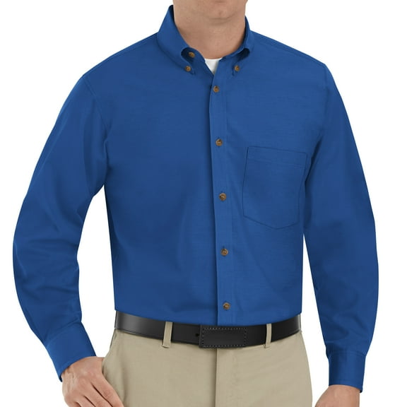 Red Kap Men's Long Sleeve Poplin Dress Shirt