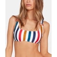 thumbnail image 3 of Volcom Junior's Draw The Line Printed Scoop Neck Bikini Top Swimsuit White Size X-Large, 3 of 3