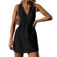 thumbnail image 4 of Women's Casual Dresses Solid Colour Sweet A-Line Dress Holiday Dresses New Beach Dress, 4 of 6