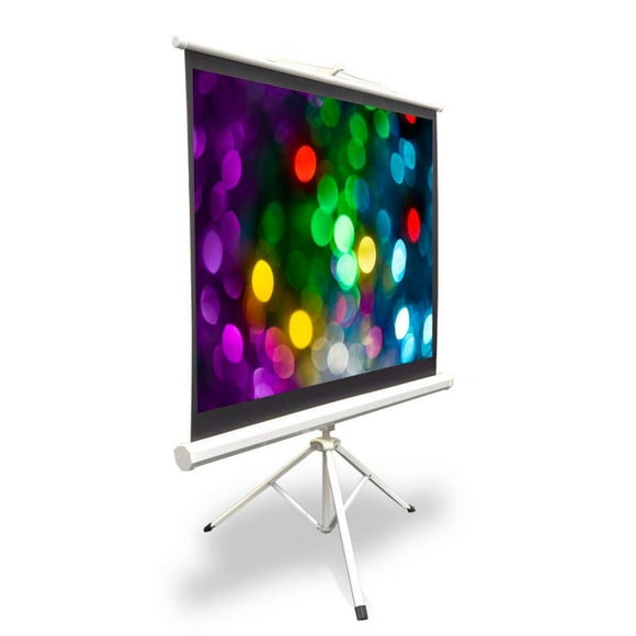 Pyle PRJTP52 50-Inch Video Projector Screen, Easy Fold-Out and Roll-Up Projection Display, Tripod Stand Style