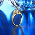thumbnail image 3 of Renee Halo Engagement Ring Cz Women Gold Plated Ginger Lyne Collection, 3 of 5