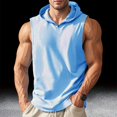 thumbnail image 1 of Fitness Sleeveless Vest Loose Fit Training Hooded Neckline Regular Length, 1 of 8