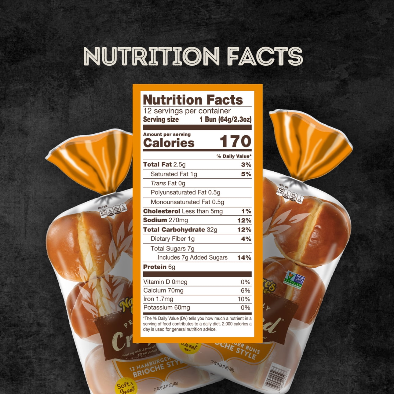 Nature's Own Brioche Style Hamburger Buns