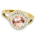 thumbnail image 2 of Mauli Jewels Rings for Women 1.60 Carat Diamond And Moragnite Ring 4-prong 14k Yellow Gold, 2 of 6