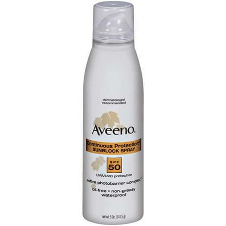 Johnson & Johnson Aveeno SPF 50 Sunblock 5-ounce Spray (Pack of 4) - Walmart.com