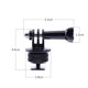 thumbnail image 5 of Montaje en trípode para teléfono celular, duradero adaptador de zapata de 1/4 "negro de liberación rápida con juego de adaptadores de montaje en trípode para cámara Gopro Hero 2/3/3 +/4, montaje en tr Ecomeon no, 5 of 6