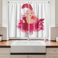 thumbnail image 2 of Ambesonne Old Hollywood Kitchen Curtains, Feather Headband, 55"x45", Hot Pink Magenta, 2 of 3