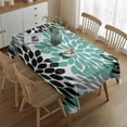 thumbnail image 2 of Rectangle Waterproof Tablecloth 60×84 Inch, Dahlia Floral Bohemian Style Reusable Indoor/Outdoor Durable Table Cover for Party Kitchen Dinner Room Decor, 2 of 5