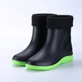 thumbnail image 3 of NOKIO Men'S Casual Outdoor Waterproof Ankle Rain Boots Water-Resistant Ankle Boots For Men Low Heeled Round Boots Rain Women Buckle Shoe Toe Middle Women's Boots, 3 of 4