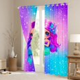 thumbnail image 3 of jejeloiu Cartoon Mermaid Black Out Curtains,Magic Ocean Animal Curtains Pack of 2 (42x63 Each),Galaxy Starry Night Bedroom Curtains For Girls Kids,Super Cozy Room Decor, 3 of 6